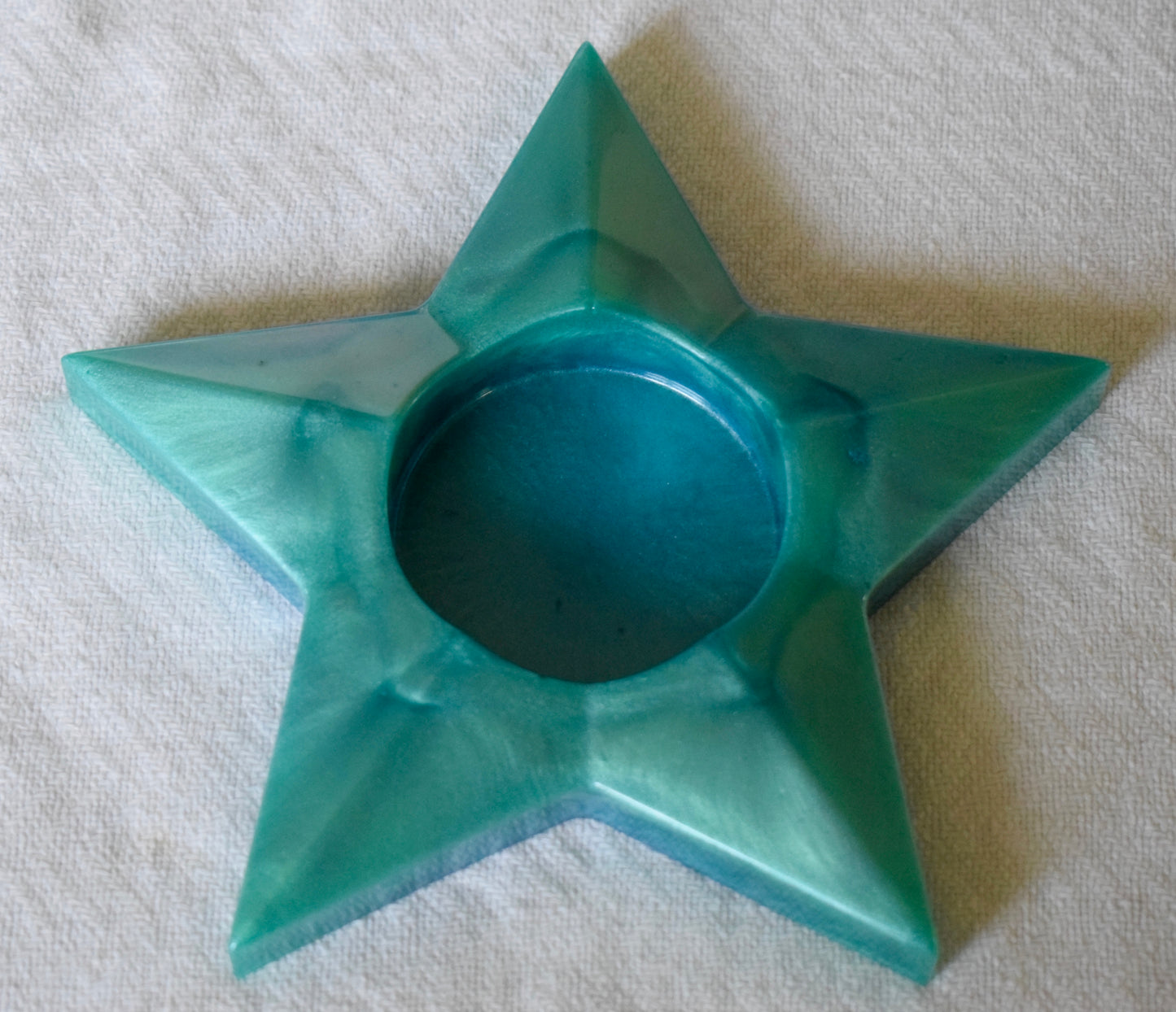 Resin star clock, star candle holder