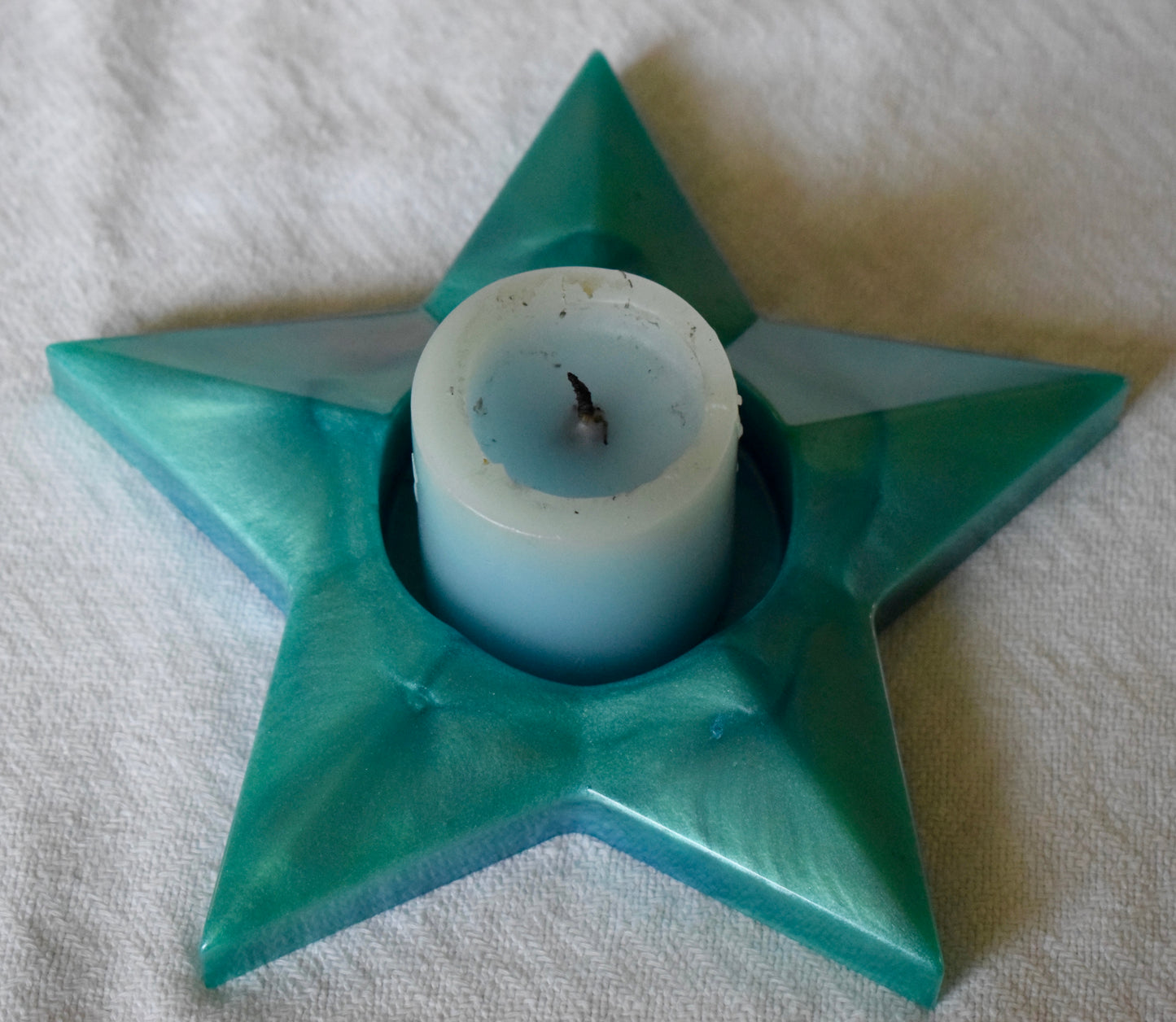 Resin star clock, star candle holder