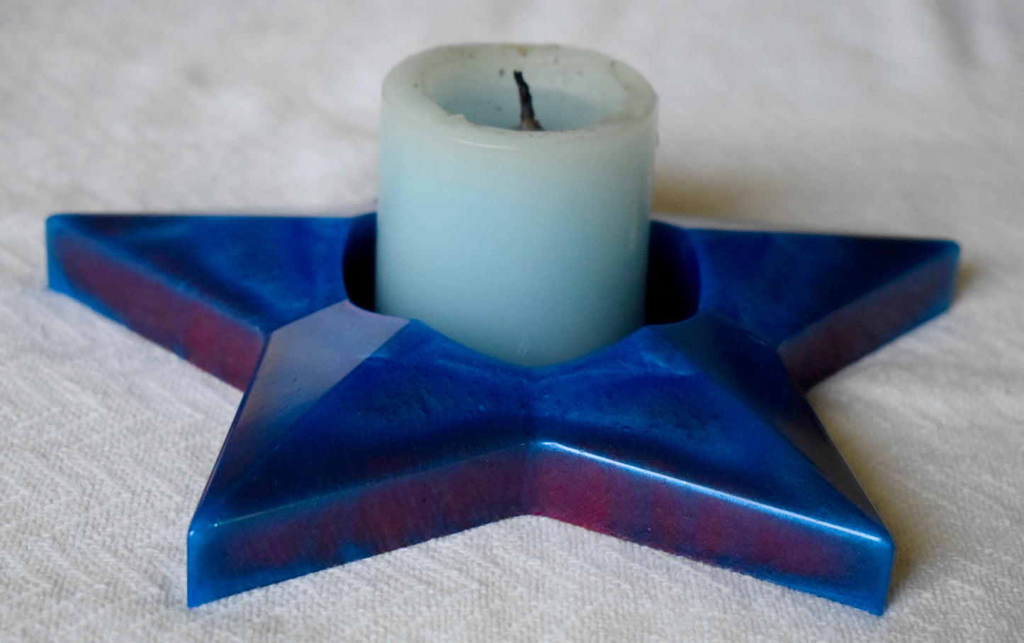 Resin star clock, star candle holder