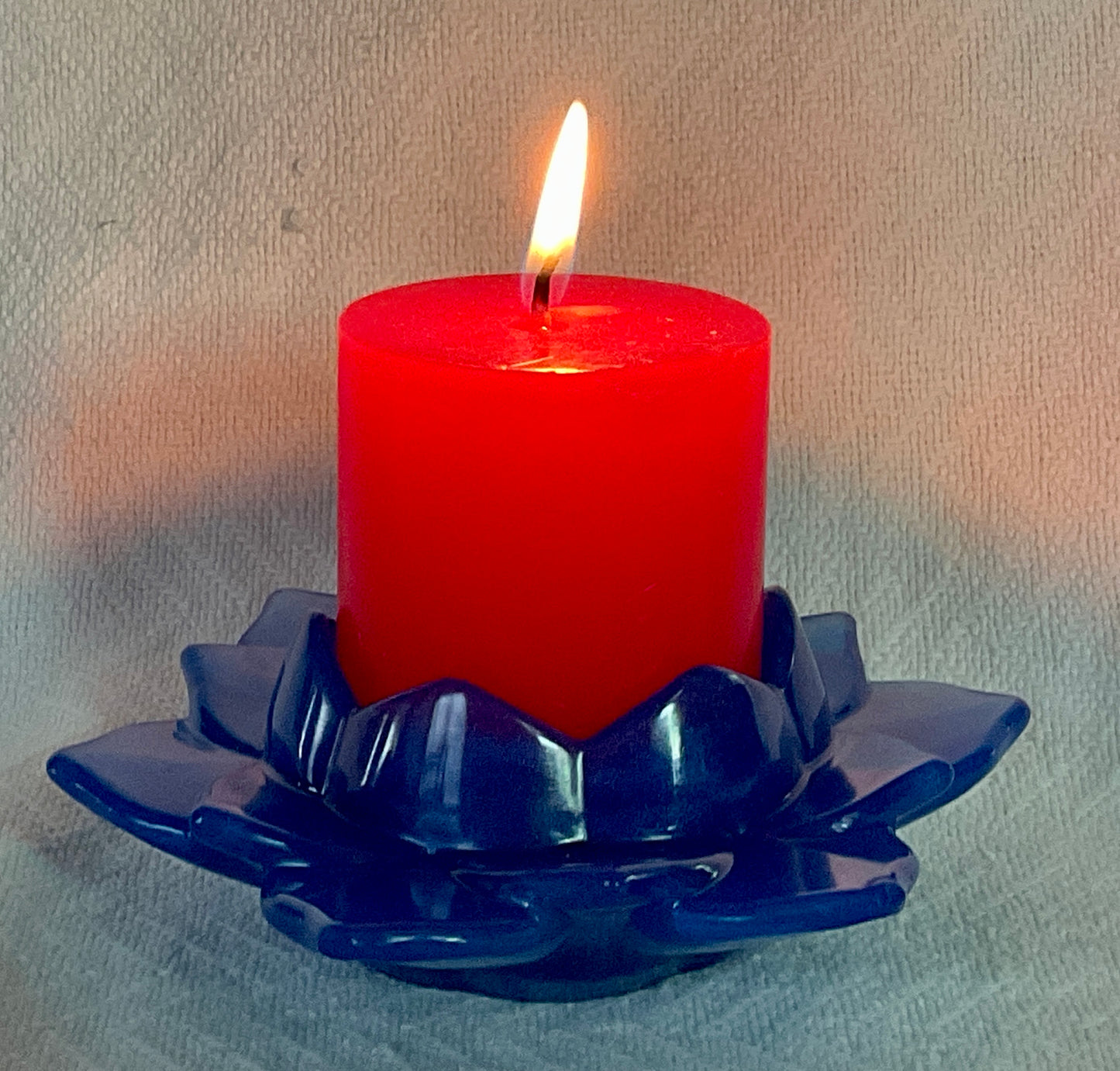 Resin lily pad or lotus candle holder