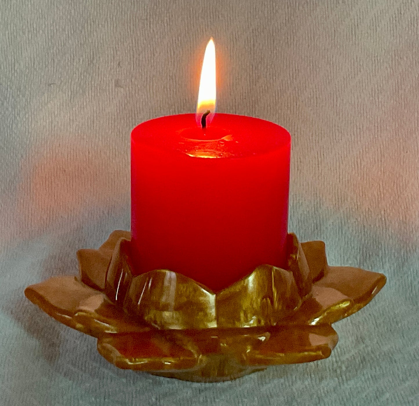 Resin lily pad or lotus candle holder