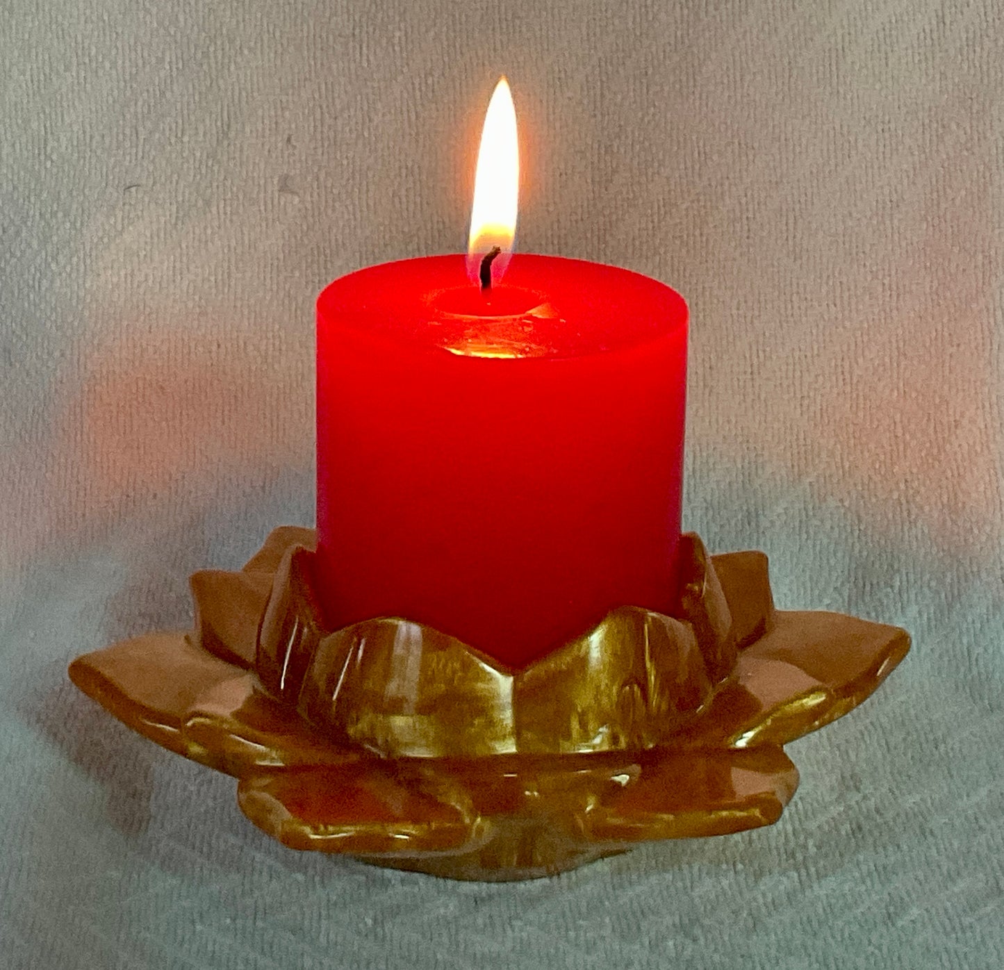Resin lily pad or lotus candle holder
