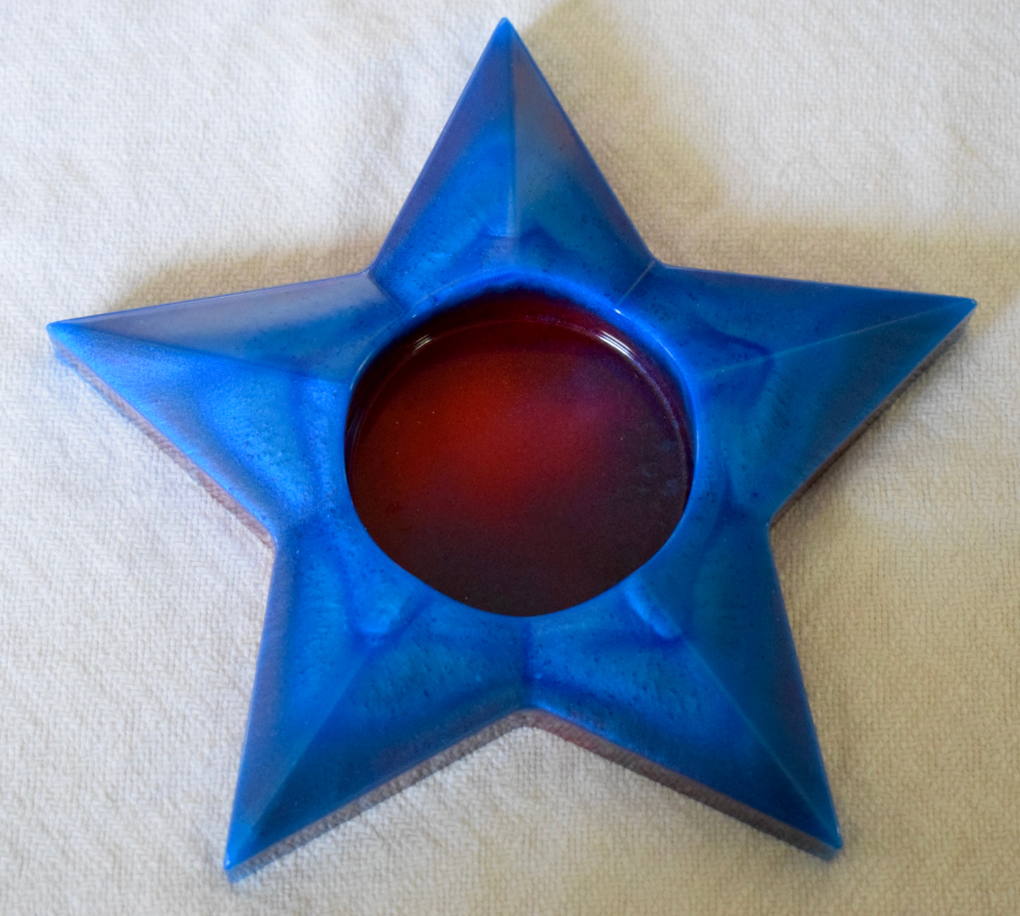 Resin star clock, star candle holder
