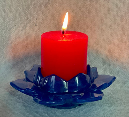 Resin lily pad or lotus candle holder